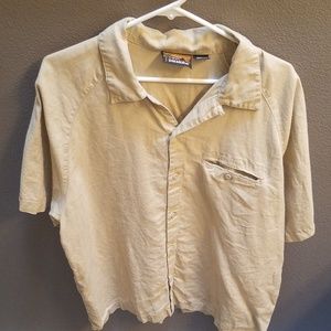 L organic ss hemp Patagonia button up shirt